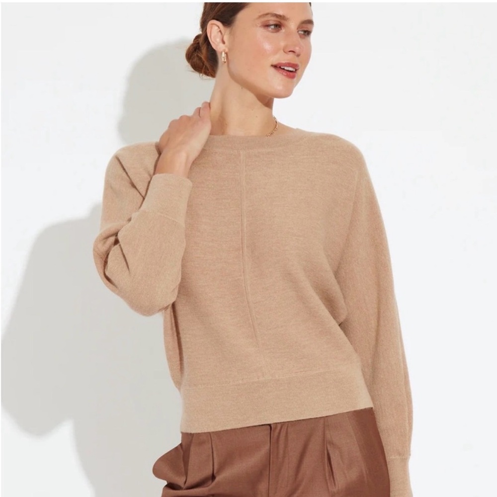 The Reset Overly Essential 100% Wool Dolan Sleeve Sweater Size Large